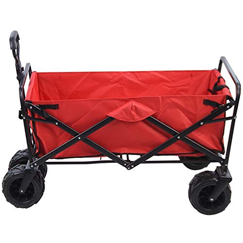 Dfghbn Carrito de Compras Plegable Plegable Utilidad for Exteriores Rueda Ancha Vagón utilitario Todo Terreno Plegable Multifuncional Servicio Pesado Carros de Servicios Públicos