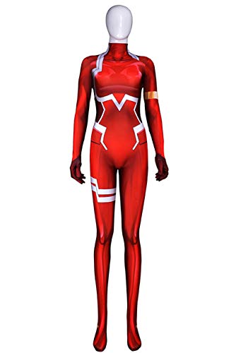 Disfraces de Halloween BCOGG querida en el frankxx 02 Zero Two Disfraces de cosplay Edición limitada Medias ajustadas Impresión 3D Zentai Body XXXL Mujer