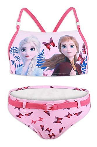 Disney Frozen 2 – Bañador de 2 piezas para playa o piscina – Producto original con licencia oficial 1865 Rosa 100A