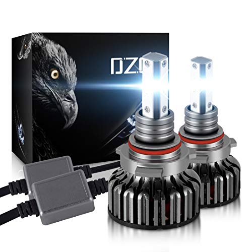 DZG Hir2 / 9012 LED Kit de conversión de faros delanteros 8000Lm 6000K Sin error Xenón brillante adicional Blanco 12V Bombillas para faros delanteros para automóvil 2 piezas