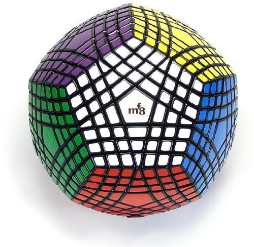 EasyGame Magic Cube7x7 Liso Megaminx Speed Cube Dodecahedron Puzzle Negro, Etiqueta fue Terminado.