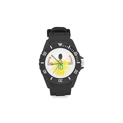 Efecto burbuja número 10 jugador de fútbol deportivo relojes correa de goma reloj de moda casual reloj de pulsera Anolog reloj de cuarzo