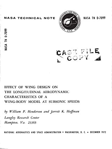 Effect of wing design on the longitudinal aerodynamic characteristics of a wing-body model at subsonic speeds (English Edition)