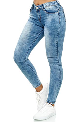 Elara Pantalones Vaqueros Mujer Push Up Skinny Chunkyrayan Azul YF9518 Blue-38 (M)