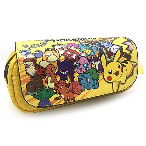 Estuche de lápices Pokemon, NALCY Pikachu Estuches Escolares, Estuche de lápices con impresión 3D, Funda Organizador Portalapices de Gran Capacidad Portátil para Adolescentes Estudiantes