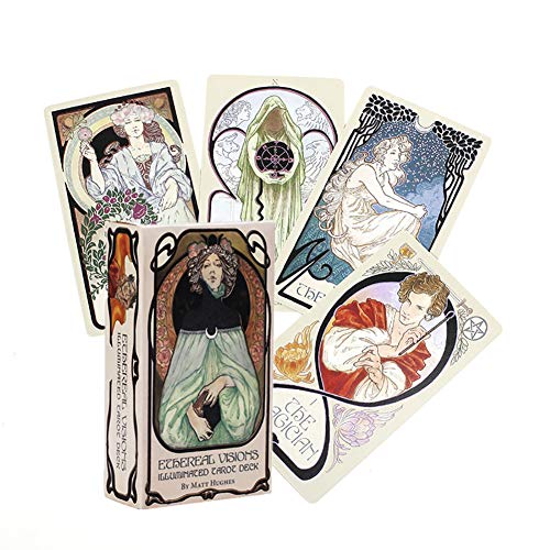 Ethereal Visions Cartas de Tarot iluminadas Baraja Amigos Jugando Familia Fiesta Juego de Mesa Tarjetas de Regalo