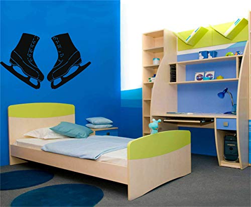 etiqueta de la pared Pegatina Dormitorio Hockey Patines de hielo Blade Sport Game Boy Nursery For Boy Bedroom