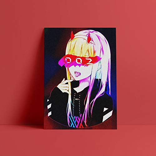 EUpMB Cuadro sobre Lienzo Anime Darling Franxx 002 Fanart 40x60cm Impresión en Lienzo Para decoración de pared,