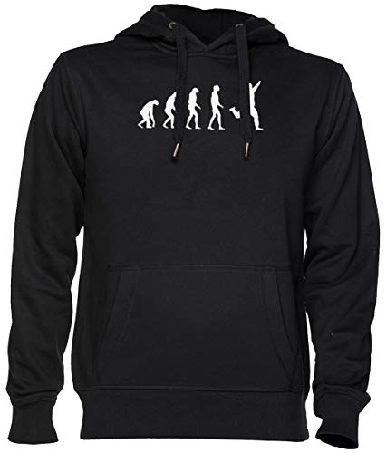 Evolucionado A Tocar Fútbol Negro Jersey Sudadera con Capucha Unisexo Hombre Mujer Tamaño XXL Black Unisex Hoodie Size XXL