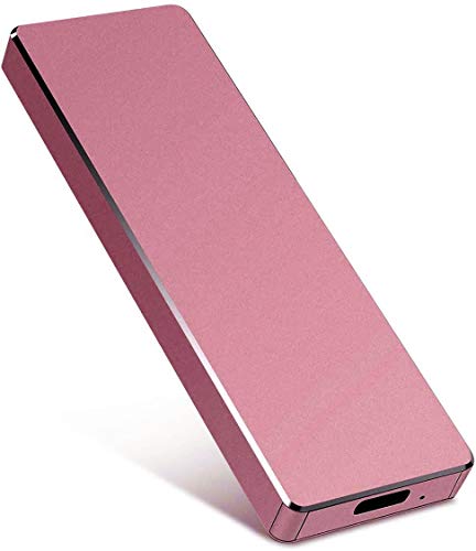 External Hard Drive 2TB, portátil Hard Drive External for PC, Laptop and Mac (2TB, Rose Gold-A)