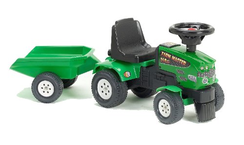 Falk 1081B - Tractor correpasillos con Remolque, Color Verde