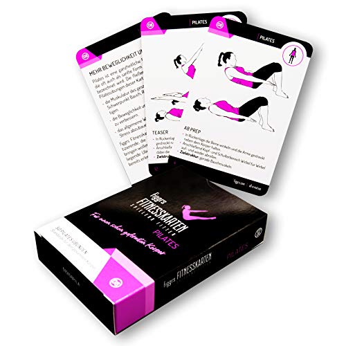 Figgrs Training Cards in German - Pilates Figure Training I 50 Ejercicios de Fitness para un Cuerpo Bello, Sano y tonificado I Sin aparatos para Hombres y Mujeres