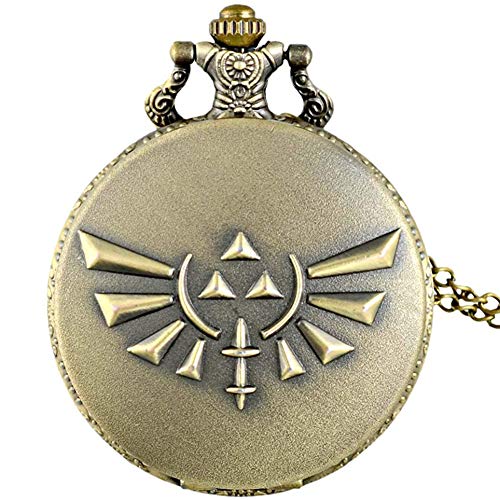 GLX Bronce De La Vendimia La Leyenda De Zelda Cuarzo Reloj De Bolsillo Hombres Mujeres Zelda Retro Colgante Collar De Regalos