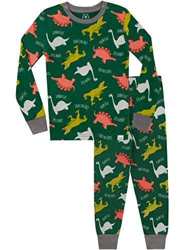 Harry Bear Pijamas de Manga Larga para niños Dinosaurio Ajuste Ceñido Multicolor 3-4 Años