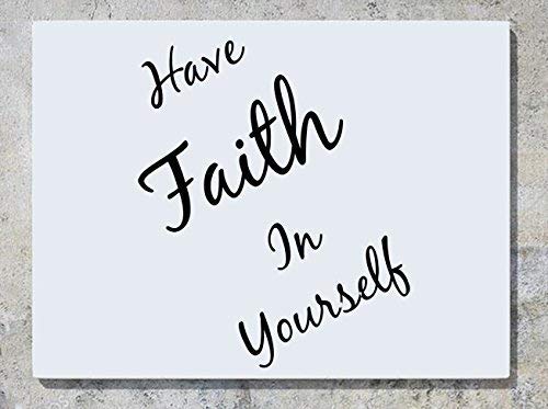 Have Faith en Su Auto Adhesivo de Pared Decorativo - Negro, 72 cms wide x 86 cms high