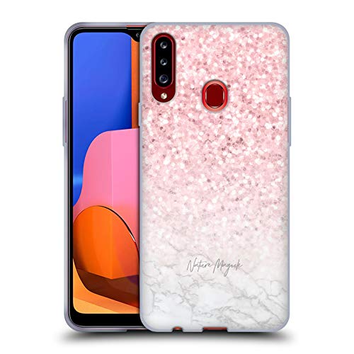 Head Case Designs Oficial Nature Magick Color Rosa Brillante. Purpurina de mármol de Oro Rosa Carcasa de Gel de Silicona Compatible con Samsung Galaxy A20s (2019)