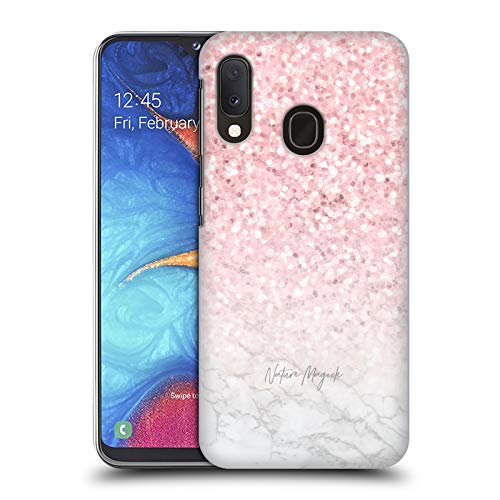 Head Case Designs Oficial Nature Magick Color Rosa Brillante. Purpurina de mármol de Oro Rosa Carcasa rígida Compatible con Samsung Galaxy A20e (2019)