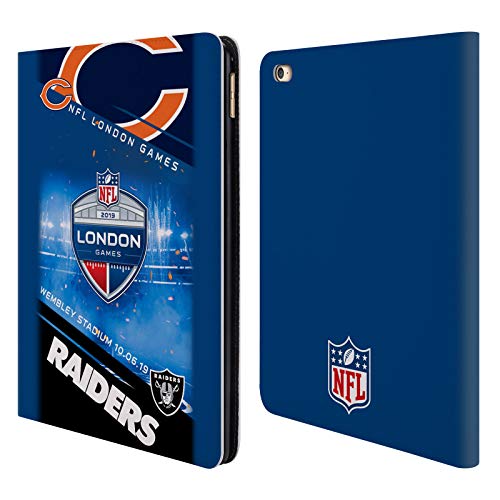 Head Case Designs Oficial NFL Osos VS. Raiders Juegos de Londres 2019 Carcasa de Cuero Tipo Libro Compatible con Apple iPad Air 2 (2014)