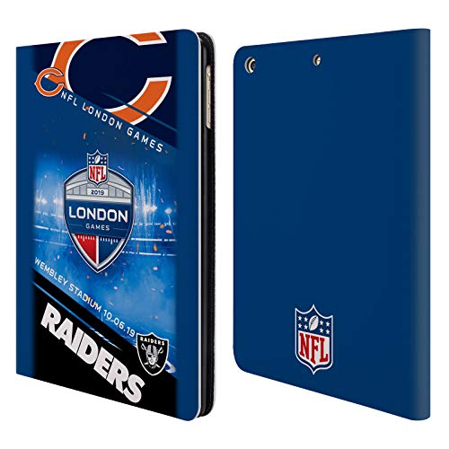 Head Case Designs Oficial NFL Osos VS. Raiders Juegos de Londres 2019 Carcasa de Cuero Tipo Libro Compatible con Apple iPad Air (2013)