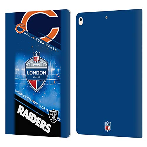 Head Case Designs Oficial NFL Osos VS. Raiders Juegos de Londres 2019 Carcasa de Cuero Tipo Libro Compatible con Apple iPad Air (2019)