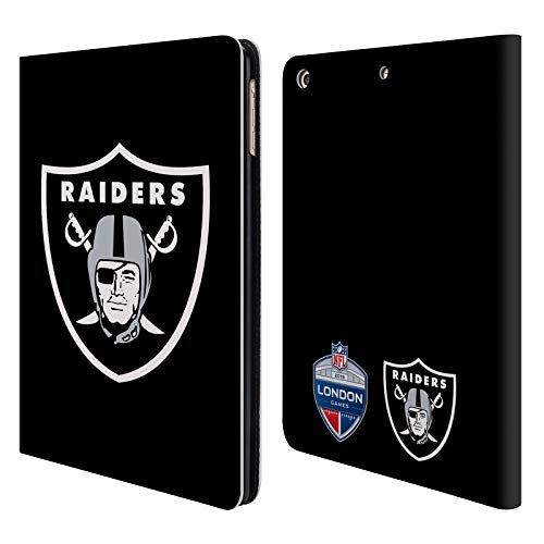 Head Case Designs Oficial NFL Raiders de Gran tamaño Juegos de Londres 2019 Carcasa de Cuero Tipo Libro Compatible con Apple iPad Air (2013)