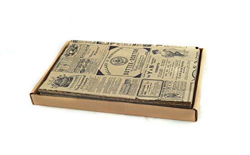 Hostelnovo - 500 Unidades de Papel antigrasa para Envolver Alimentos - Medida única de 32 x 20 cm - Especial para Basket Chips y Cualquier Tipo de Recipiente - Papel Kraft