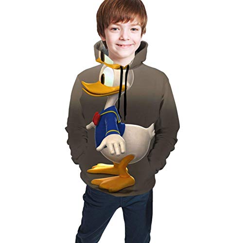 huatongxin Donald en Pato Sudaderas con Capucha de Manga Larga para Adolescentes suéter Chaqueta atlética Sudaderas pulóver clásico niños y niñas