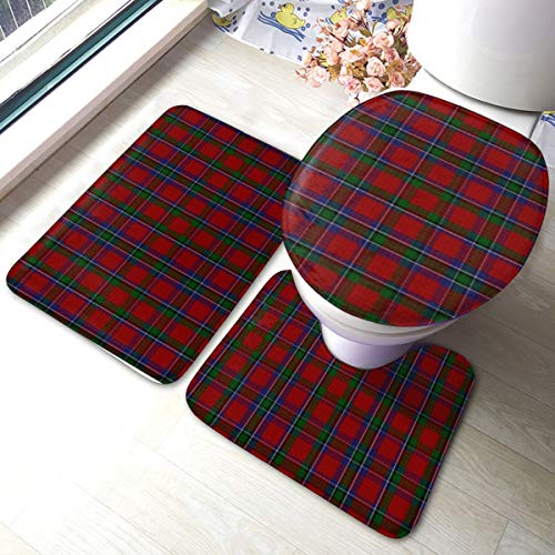 Hustor Elegant Clan Sinclair - Alfombrilla de baño con espuma viscoelástica antideslizante para asiento de inodoro, tapa de pedestal, tapa de inodoro U-Sha