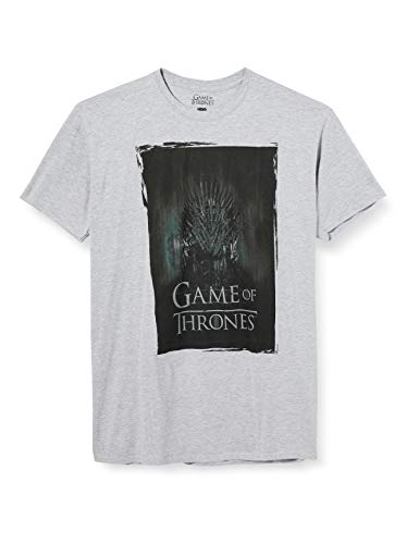 ICONIC COLLECTION - GAME OF THRONES Throne Camiseta, Grey Marl, S para Hombre