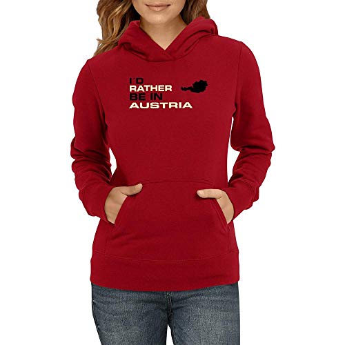 Idakoos I'D Rather be in Austria Map Sudadera con Capucha para Mujer