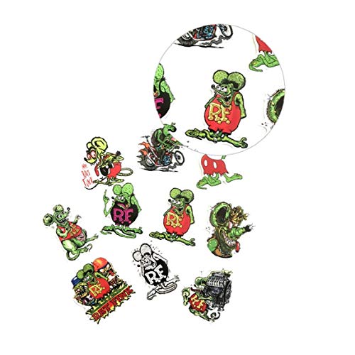 IUwnHceE 10pcs Tales of The Rat Fink Etiqueta Engomada para El Paquete Decorativo Papeleria Scrapbooking Juguetes Moda Impermeables Amigos