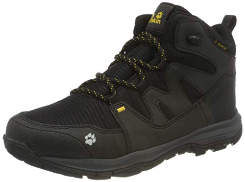 Jack Wolfskin MTN Attack 3 Texapore Mid K, Zapatillas de Exterior, Black Burly Yellow XT, 31 EU