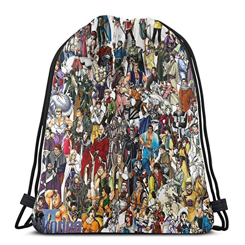 Jard-T Suikoden 2 Collage Sport Sacopack Mochila con cordón Bolsa de Gimnasio Saco