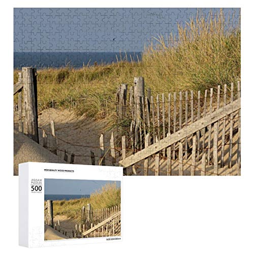 Jigsaw Puzzle 500 Piece, Path Through The Dunes to Race Point Beach Large Puzzle Game Artwork for Adults Teens Educational Gift Home Decor