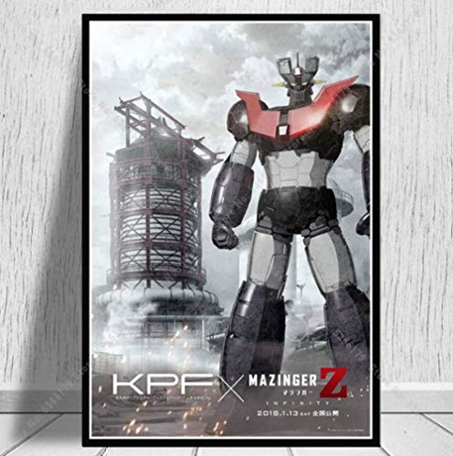 JYSHC Impresión De Póster Mazinger Z 2017 Anime Japonés Comic Wall Art Canvas Picture Living Home Room Decor Ky30Ct 40X60Cm Sin Marco