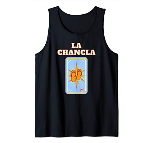 La Chancla Loteria Moderna y Chistosa Camiseta sin Mangas