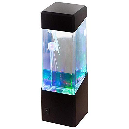 Lámpara de noche artificial con medusas para acuario, lámpara de escritorio, lámpara de mesita de noche, decoración de habitación, 7 colores, el mejor regalo para niños