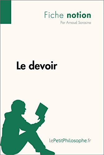 Le devoir (Fiche notion): LePetitPhilosophe.fr - Comprendre la philosophie (Notion philosophique t. 22) (French Edition)