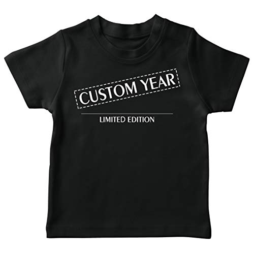 lepni.me Camiseta para Niños Año de Nacimiento Personalizado Edición Limitada de Cualquier Edad Vintage Retro Regalo de Fiesta de Cumpleaños (9-11 Years Negro Multicolor)