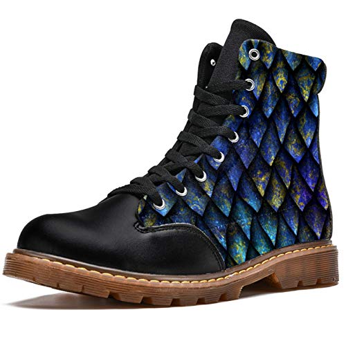 LORVIES - Botas de invierno para hombre, diseño de escalera de dragón de dinosaurio de color oscuro, (multicolor), 43 EU