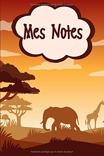 Mes notes: Jolie carnet de note couverture safari africain | Ecole & Collège | Écriture et prise de note | 100 pages