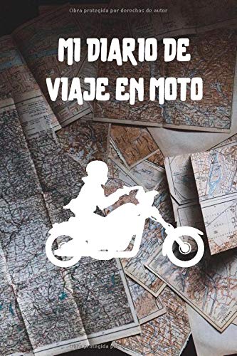 Mi diario de viaje en moto: Es un cuaderno para llevar un registro y un seguimiento de todas sus rutas en moto - Formato 16 x 23cm con 102 páginas - Regalo original para los amantes de las motos