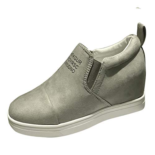 Minetom Mujer Mocasines de Gamuza Moda Cómodo Antideslizante Loafers Zapatos Primavera Casual Plataforma Sneakers