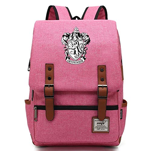 MMZ Mochila Unisex Mochila Estilo Gryffindor, Mochila para Libros para niños, Mochila Escolar de Ocio para escuelas primarias y secundarias 43X29X13.5CM Rosa