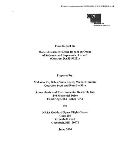 Model Assessment of the Impact on Ozone of Subsonic and Supersonic Aircraft