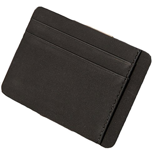 Monedero Ultra Fino de Mano para Hombre，Costura Estrecha de Color Liso Billeteras，Carteras Hombre Cuero，Mini Billetera para Cartera ID，Gran Capacidad Ranuras para Tarjetas Monedero Regalo riou