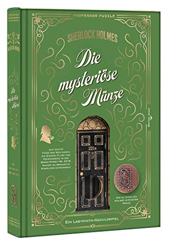 Moses- Sherlock Holmes – Moneda misteriosa | Puzle de Paciencia de Madera | Juego de Laberinto, Color carbón (92103)