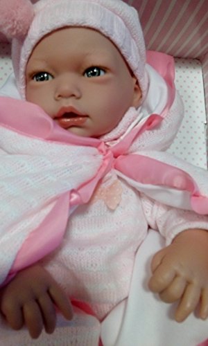 Muñecas Guca - Muñeca Alba con Traje y mantita, 38 cm, Color Rosa (570)