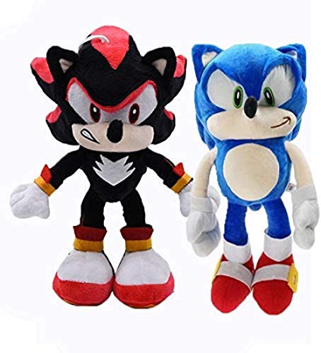 N-L Sonic Plush 2pcs / Set Big 45cm Sonic Plush Peluche Sonic Super Sonic The Hedgehog Peluches Sonic Shadow Knuckles Tails Cute Soft Stuffed Dolls