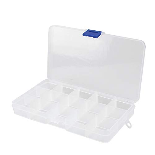 Ndier Caja de Almacenamiento Organizador,Caja de 15 Gramos para Perla de joyería de contenedor Ajustable de 15 Gramos para Perla de joyería-Hogar y Cocina